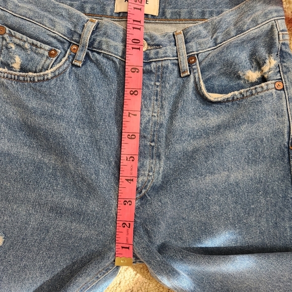 AGOLDE Revolve "Jamie" Distressed High Rise Straight in Arrival Wash Size 25 - Picture 12 of 16
